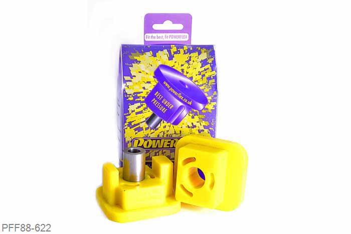 PFF88-622, Volvo S60 (2001-2009), V70-Mk2, S80-Mk1 (2000-2007), Upper Engine Mount Cross Shape Petrol Designed to fit the later style bracket which has a cross-shape, for earlier vehicles with the round bracket use Part No. PFF88-612.  PFF88-622 bush with original bracketPFF88-622 fitted to bracket, 1 stuk(s) benodigd  per auto, 1 stuk(s) in verpakking, prijs per set van 1 stuk(s)