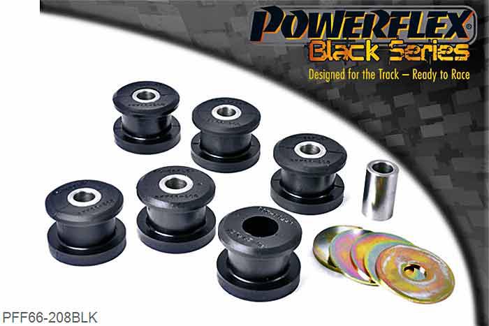 PFF66-208BLK, Saab 9-5 (1998-2010) YS3E Front Subframe Mounting Bush, OE Nr 5233382 - 12762090 - 5231808, 6 stuk(s) benodigd  per auto, 6 stuk(s) in verpakking, prijs per set van 6 stuk(s)