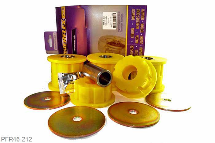 PFR46-212, Nissan 200SX - S13, S14, S14A and S15, Rear Beam Mounting Bush These parts are full replacement bushes. If you require inserts to be used in conjunction with the original bush then please PFR46-215., 4 stuk(s) benodigd  per auto, 4 stuk(s) in verpakking, prijs per set van 4 stuk(s)