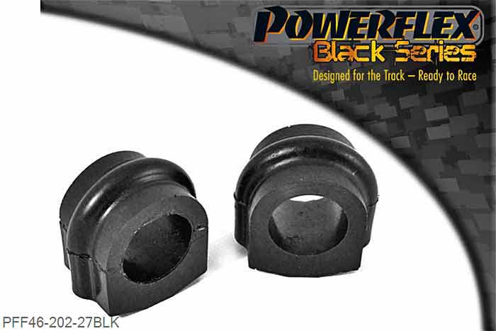 PFF46-202-27BLK, Nissan 200SX - S13, S14, S14A and S15 Front Antil Roll Bar Mount 27mm,  27mm, 2 stuk(s) benodigd  per auto, 2 stuk(s) in verpakking, prijs per set van 2 stuk(s)