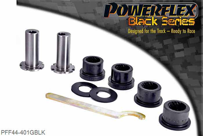 PFF44-401GBLK, Mitsubishi Lancer Evolution 10 CZ4A (10/07-) Front Arm Front Bush, Camber Adjustable, This bush gives +/- 0.75 degrees of on-car camber adjustment. For non adjustable bush use PFF44-401BLK, 2 stuk(s) benodigd  per auto, 2 stuk(s) in verpakking, prijs per set van 2 stuk(s)