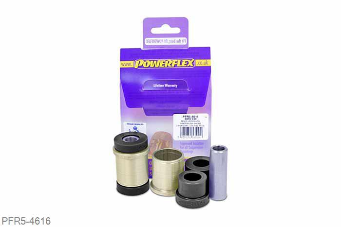 PFR5-4616, BMW Z4M E85 & E86 (2006-2009), Rear lower Control Arm Inner Bush This part replaces the bush in the original arm OE number: 33326770813 and 33326770824 respectively. To make adjustments to the vehicles camber angles for precision alignment, please use PFR5-4615G that replaces the original arm and bush., 2 stuk(s) benodigd  per auto, 2 stuk(s) in verpakking, prijs per set van 2 stuk(s)