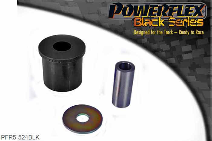 PFR5-524BLK, BMW E39 5 Series 520 To 530 Rear Diff Front Mounting Bush, This part replaces original BMW part number 33171090389 and fits against a flat mounting face of the diff. If the casing has a spigot use PFR5-525., 1 stuk(s) benodigd  per auto, 1 stuk(s) in verpakking, prijs per set van 1 stuk(s)