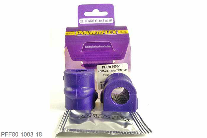 PFF80-1003-18, Opel Astra MK4 - Astra G (1998-2004), Front Anti Roll Bar Mounting Bush 18mm  18mm, 2 stuk(s) benodigd  per auto, 2 stuk(s) in verpakking, prijs per set van 2 stuk(s)