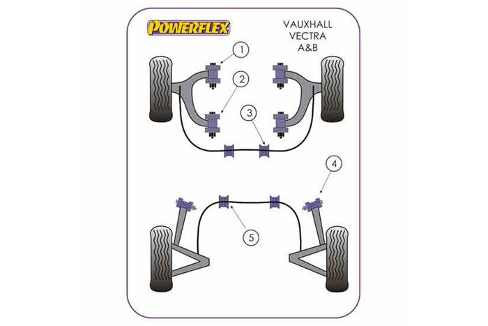 EXH016, Opel Vectra B (1995 - 2002), Universal Exhaust Mount Quantity as required A=56mm B=38mm, 1 stuk(s) benodigd  per auto, 1 stuk(s) in verpakking, prijs per set van 1 stuk(s)