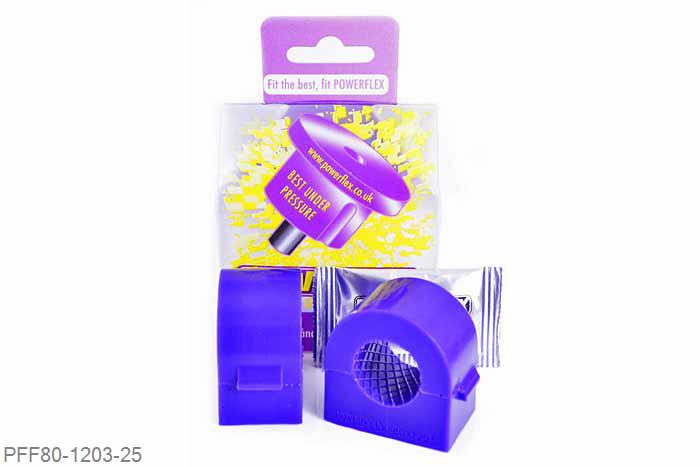 PFF80-1203-25, Opel Signum (2003 - 2008), Front Anti Roll Bar Mounting Bush 25mm (2 Piece) This replaces the original 2 piece design. For the single piece design please use PFF66-503-*. For Astra MK5 single piece design, please use PFF80-1303-*, 2 stuk(s) benodigd  per auto, 2 stuk(s) in verpakking, prijs per set van 2 stuk(s)