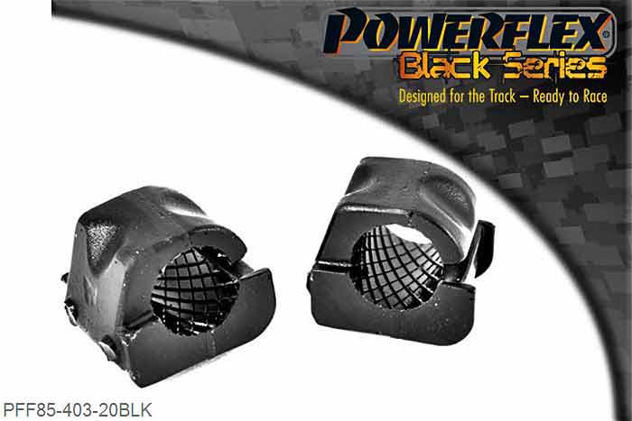 PFF85-403-20BLK, VW Lupo (1999 - 2006) Front Anti Roll Bar Bush 20mm, Does not fit Lupo 1996-2006 1.2 3L TDi and 1.4 FSi models with chassis codes ANY, AYZ & ARR models. Measure bar where the bush sits as the diameter varies along the length of the anti roll bar. 20mm, 2 stuk(s) benodigd  per auto, 2 stuk(s) in verpakking, prijs per set van 2 stuk(s)