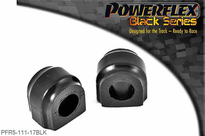 PFR5-111-17BLK, Mini Mini Generation 2 (R55/56/57) (2006 - 2013) Rear Anti Roll Bar Bush 17mm, This part replaces OE number: 33556756151 and fits vehicles with a 17mm diameter anti roll bar. 17mm, 2 stuk(s) benodigd  per auto, 2 stuk(s) in verpakking, prijs per set van 2 stuk(s)