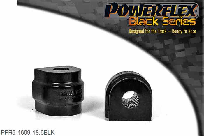 PFR5-4609-18.5BLK, BMW E83 X3 (2003-2010) Rear Anti Roll Bar Mounting Bush 18.5mm, This part replaces OE number: 33503411987. Please check anti roll bar diameter before ordering. 18.5mm, 2 stuk(s) benodigd  per auto, 2 stuk(s) in verpakking, prijs per set van 2 stuk(s)