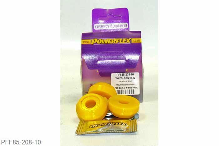 PFF85-208-10, Seat Inca (1996 - 2003), Front Eye Bolt Mounting Bush 10mm Bushes fit eye bolt mounting either side of where it passes through the wishbone. PFF85-208-10 is suitable for links with a 10mm diameter shaft which uses an M8 nut to hold the bushes in position. A lot of the pattern replacement links are now coming with the 10mm shaft. For 12mm shafts use PFF85-208. Does not fit Corrado & Vento VR6 models - OE Nr 6N0411329 10mm, 2 stuk(s) benodigd  per auto, 2 stuk(s) in verpakking, prijs per set van 2 stuk(s)