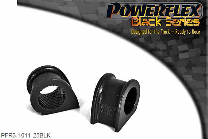 PFR3-1011-25BLK, Audi Coupe Quattro (1985-1996) Quattro (1980-1991) Quattro Sport (1984-1985) Front Anti Roll Bar Mount 25mm, Tear drop shape 25mm, 2 stuk(s) benodigd  per auto, 2 stuk(s) in verpakking, prijs per set van 2 stuk(s)