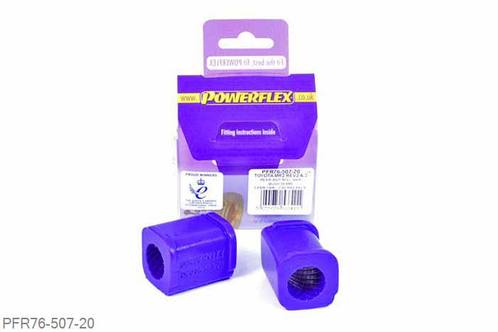 PFR76-507-20, Toyota MR2 SW20 REV 2 to 5 (1991 - 1999), Rear Anti Roll Bar Bush 20mm This bush replaces OEM Part Number: 48818-17140 20mm, 2 stuk(s) benodigd  per auto, 2 stuk(s) in verpakking, prijs per set van 2 stuk(s)
