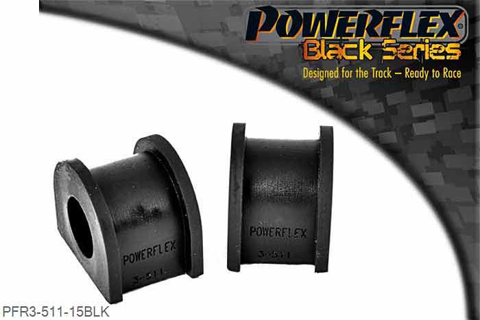 PFR3-511-15BLK, Audi S/RS 80, 90 Quattro inc Avant (1992-1996), S2 inc Avant B4, RS2 B4 (1994-1996) Rear Anti Roll Bar Mount 15mm,  15mm, 2 stuk(s) benodigd  per auto, 2 stuk(s) in verpakking, prijs per set van 2 stuk(s)