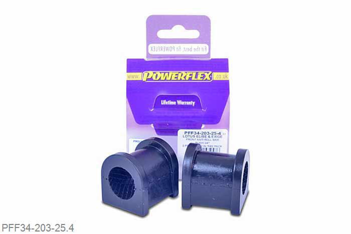 PFF34-203-25.4, Opel VX220 (Opel Speedster), Front Anti Roll Bar Bush 25.4mm Fits uprated 1inch anti roll bars using the D shaped bracket. Fits Elise series 1 (from chassis number W3039) and series 2, Exige 2 & V6, 211 and the Vauxhall VX220 25.4mm, 2 stuk(s) benodigd  per auto, 2 stuk(s) in verpakking, prijs per set van 2 stuk(s)
