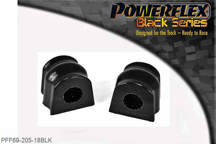 PFF69-205-18BLK, Subaru Impreza Turbo, WRX and Sti (GD,GG 00 to 07) Front Anti Roll Bar Bush,  18mm, 2 stuk(s) benodigd  per auto, 2 stuk(s) in verpakking, prijs per set van 2 stuk(s)