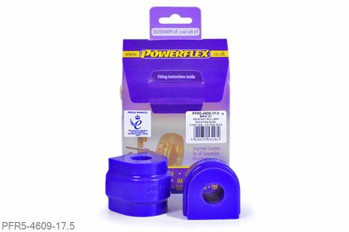 PFR5-4609-17.5, BMW E83 X3 (2003-2010), Rear Anti Roll Bar Mounting Bush 17.5mm This part replaces OE number: 33503404616. Please check anti roll bar diameter before ordering. 17.5mm, 2 stuk(s) benodigd  per auto, 2 stuk(s) in verpakking, prijs per set van 2 stuk(s)