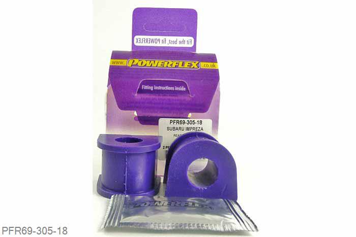 PFR69-305-18, Subaru Impreza Turbo, WRX and Sti (GD,GG 00 to 07), Rear Anti Roll Bar To Chassis Bush 18mm  18mm, 2 stuk(s) benodigd  per auto, 2 stuk(s) in verpakking, prijs per set van 2 stuk(s)