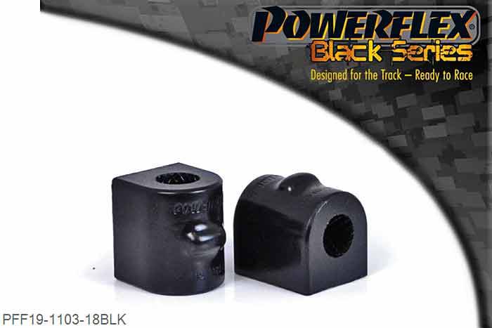 PFF19-1103-18BLK, Ford Fiesta Mk6 inc ST and Fusion (2002-2008) Front Anti Roll Bar Bush 18mm,  18mm, 2 stuk(s) benodigd  per auto, 2 stuk(s) in verpakking, prijs per set van 2 stuk(s)