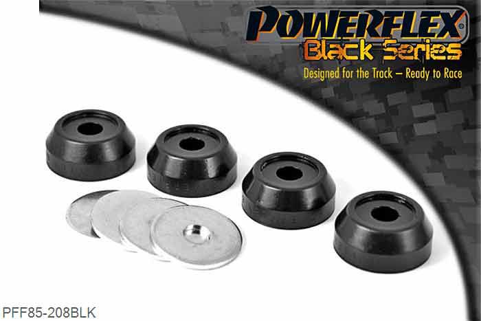 PFF85-208BLK, Seat Cordoba (1993-2002) Front Eye Bolt Mounting Bush, PFF85-208 is suitable for links with a 12mm diameter shaft with a 19mm nut. For 10mm shafts use PFF85-208-10. Not Suitable For VR6  - Models and GT Models with chassis codes AAA, AGG & AKR (VW Vento). This part replacesOE Nr 6N0411329., 2 stuk(s) benodigd  per auto, 2 stuk(s) in verpakking, prijs per set van 2 stuk(s)