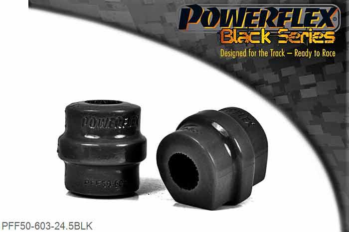 PFF50-603-24.5BLK, Citroen DS4 (2010-on) Front Anti Roll Bar Bush 24.5mm, This bush replaces standard bush part number 5094.E6.  Measure bar diameter and select correct size for your car. 24.5mm, 2 stuk(s) benodigd  per auto, 2 stuk(s) in verpakking, prijs per set van 2 stuk(s)