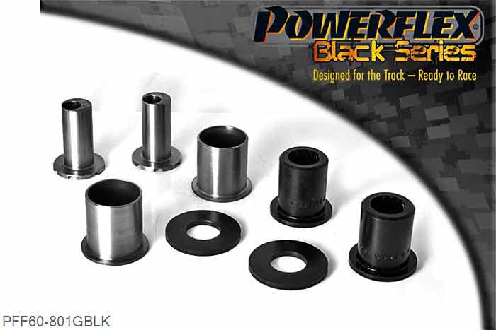 PFF60-801GBLK, Renault Clio III Sport 197/200 (2005 - 2012) Front Arm Front Bush Camber Adjustable, This bush allows on-car adjustment of the camber, giving 1.5 degrees of adjustment. For a non adjustable bush use PFF60-801BLK, 2 stuk(s) benodigd  per auto, 2 stuk(s) in verpakking, prijs per set van 2 stuk(s)