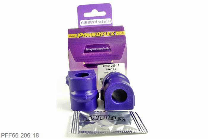 PFF66-206-18, Saab 9-5 (1998-2010) YS3E, Front Anti Roll Bar Mounting Bush 18mm  18mm, 2 stuk(s) benodigd  per auto, 2 stuk(s) in verpakking, prijs per set van 2 stuk(s)
