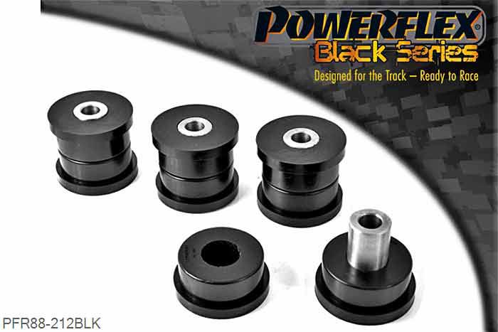 PFR88-212BLK, Volvo 240 (1975 - 1993) Rear Upper Trailing Arm Bush, PFR88-212 fits arms with a parallel hole, not for tapered holes. - OE Nr 1273622, 4 stuk(s) benodigd  per auto, 4 stuk(s) in verpakking, prijs per set van 4 stuk(s)