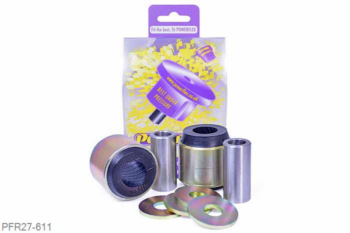 PFR27-611, Jaguar S Type - X202/4/6 (2002-2009), Rear Lower Arm Outer Bush The rear lower arm outer bush (position 12) can use either PFR27-612 which is 59mm long including washers or PFR27-611 which is 54mm long including washers, please measure the original bush to order the correct bush., 2 stuk(s) benodigd  per auto, 2 stuk(s) in verpakking, prijs per set van 2 stuk(s)