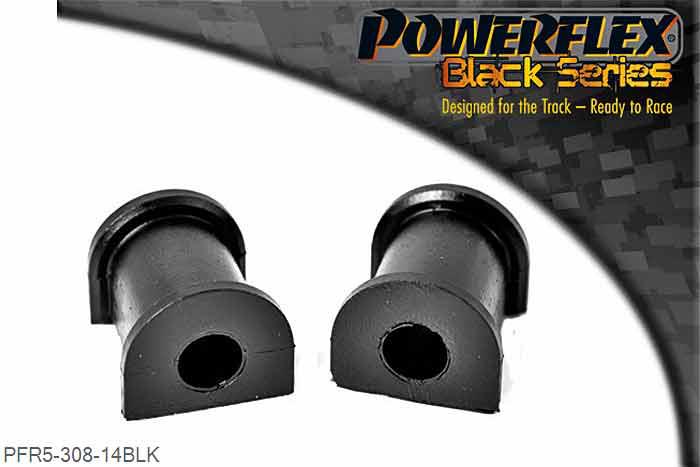 PFR5-308-14BLK, BMW Z1 (1988 - 1991) Rear Roll Bar Mounting Bush 14mm,  14mm, 2 stuk(s) benodigd  per auto, 2 stuk(s) in verpakking, prijs per set van 2 stuk(s)