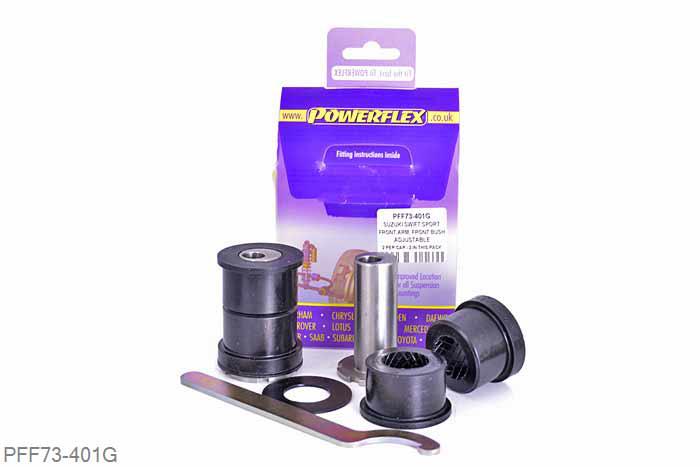 PFF73-401G, Suzuki Swift - Sport (2010 on), Front Arm Front Bush, Camber Adjustable This bush allows on-car adjustment of the Camber angle +/- 1 deg. Use PFF73-401 if you do not want any adjustment., 2 stuk(s) benodigd  per auto, 2 stuk(s) in verpakking, prijs per set van 2 stuk(s)
