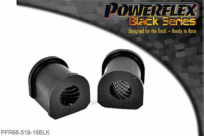 PFR66-519-19BLK, Cadillac BLS (2005 - 2010) Rear Anti Roll Bar Mounting Bush 19mm,  19mm, 2 stuk(s) benodigd  per auto, 2 stuk(s) in verpakking, prijs per set van 2 stuk(s)