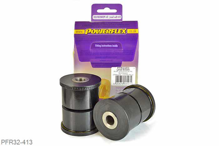 PFR32-413, Landrover Discovery 3 (2004 - 2009), Rear Upper Wishbone Rear Bush PFR32-413 Rear Upper Wishbone Rear Bush is made using our Shore 95A Black material to replicate the stiffness of the original bush it replaces, OE number RHF500130., 2 stuk(s) benodigd  per auto, 2 stuk(s) in verpakking, prijs per set van 2 stuk(s)
