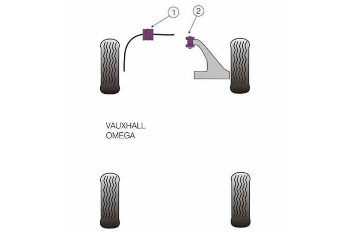 EXH016, Opel Omega B 1994-2003, Universal Exhaust Mount Quantity as required A=56mm B=38mm, 1 stuk(s) benodigd  per auto, 1 stuk(s) in verpakking, prijs per set van 1 stuk(s)