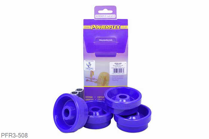 PFR3-508, Audi S/RS S3 Mk1 Typ 8L 4WD (1999-2003), Rear Trailing Arm Front Bush This part replaces OE number: 1J0505171B. Also fits VW New Beetle Mk1 and Skoda Octavia MK1 4WD models. To adjust the vehicles rear toe angle, please use PFR3-508G., 2 stuk(s) benodigd  per auto, 2 stuk(s) in verpakking, prijs per set van 2 stuk(s)