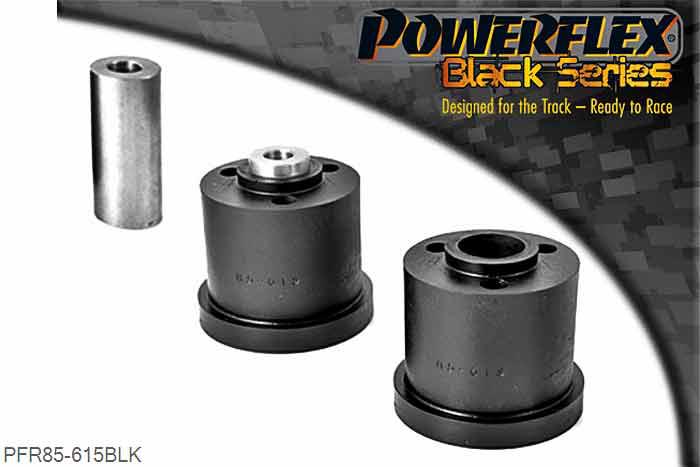 PFR85-615BLK, Seat Cordoba (1993-2002) Rear Beam Mounting Bush, PFR85-615 fits VW Polo 6N, Seat Cordoba and Ibiza 6K 1993-1999. It also fits VW Lupo (1999-2006) and Seat Arosa (1997-2004). It measure 58mm diameter. 58mm, 2 stuk(s) benodigd  per auto, 2 stuk(s) in verpakking, prijs per set van 2 stuk(s)