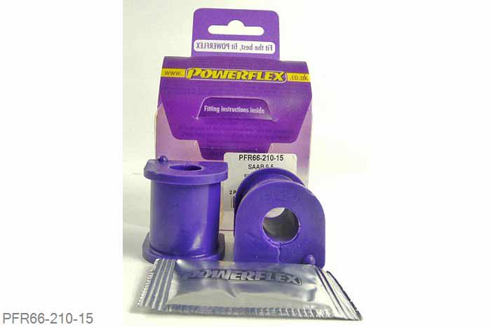 PFR66-210-15, Saab 9-5 (1998-2010) YS3E, Rear Anti Roll Bar Bush 15mm  15mm, 2 stuk(s) benodigd  per auto, 2 stuk(s) in verpakking, prijs per set van 2 stuk(s)