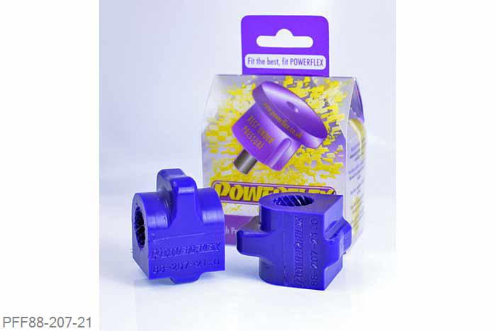 PFF88-207-21, Volvo 240 (1975 - 1993), Front Anti Roll Bar Bush 21mm PFF88-206-* fits early models with a plain D shaped bush, for later vehicles with additional shapes on the bush use PFF88-207-*, 2 stuk(s) benodigd  per auto, 2 stuk(s) in verpakking, prijs per set van 2 stuk(s)