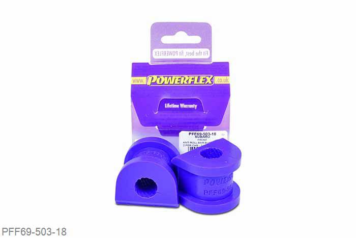 PFF69-503-18, Subaru Legacy BM and BR (2009 -), Front Anti Roll Bar Bush 18mm Please measure the diameter of the anti roll bar and order the correct size. 18mm, 2 stuk(s) benodigd  per auto, 2 stuk(s) in verpakking, prijs per set van 2 stuk(s)