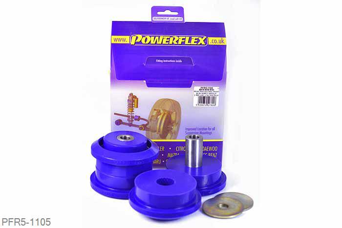 PFR5-1105, Mini Mini Generation 1 (R50/52/53) (2000 - 2006), Rear Trailing Arm Front Bush PFR5-1105 is a complete bush. It fits early Gen1 models up to 2003 with a diameter of 80mm, for later models with a diameter of 60mm use PFR5-1104. For inserts use PFR5-110 which fit into the original rubber bush., 2 stuk(s) benodigd  per auto, 2 stuk(s) in verpakking, prijs per set van 2 stuk(s)