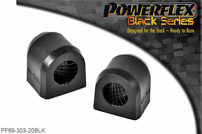 PF69-303-20BLK, Subaru Impreza Turbo, WRX and Sti (GD,GG 00 to 07) Rear Anti Roll Bar To Chassis Bush 20mm,  20mm, 2 stuk(s) benodigd  per auto, 2 stuk(s) in verpakking, prijs per set van 2 stuk(s)