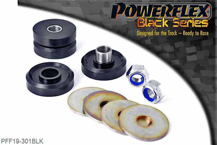PFF19-301BLK, Ford Fiesta Mk1 and 2 All Types (1976-1989) Front Tie Bar To Chassis Bush, Fits MK2 XR2 Only, for other models use PFF19-302., 2 stuk(s) benodigd  per auto, 2 stuk(s) in verpakking, prijs per set van 2 stuk(s)