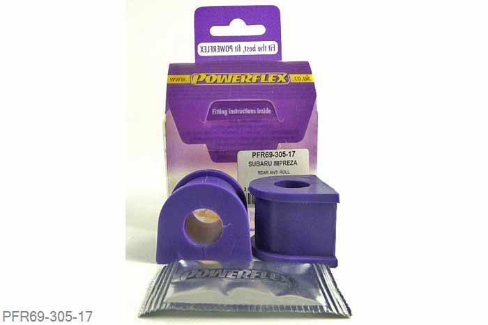 PFR69-305-17, Subaru Impreza Turbo, WRX and Sti (GD,GG 00 to 07), Rear Anti Roll Bar To Chassis Bush 17mm  17mm, 2 stuk(s) benodigd  per auto, 2 stuk(s) in verpakking, prijs per set van 2 stuk(s)