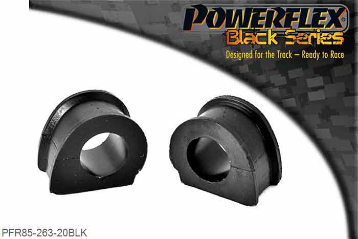 PFR85-263-20BLK, VW Golf MK2 (1985 - 1992) 4WD Rear Anti Roll Bar Inner Bush 20mm,  20mm, 2 stuk(s) benodigd  per auto, 2 stuk(s) in verpakking, prijs per set van 2 stuk(s)