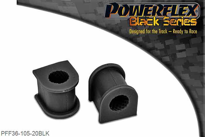 PFF36-105-20BLK, Mazda MX5 NA (1989-1998) Front Anti Roll Bar Mounting Bush 20mm,  20mm, 2 stuk(s) benodigd  per auto, 2 stuk(s) in verpakking, prijs per set van 2 stuk(s)