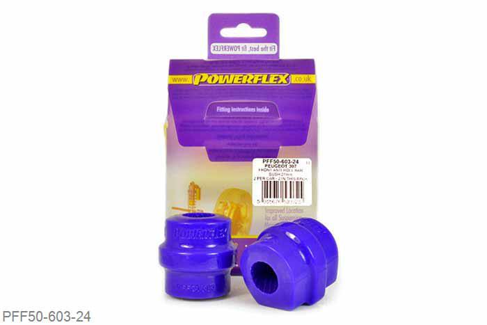 PFF50-603-24, Citroen C4 (2004-2014), Front Anti Roll Bar Bush 24mm This bush replaces standard bush part number 5094.E4.  Measure bar diameter and select correct size for your car. 24mm, 2 stuk(s) benodigd  per auto, 2 stuk(s) in verpakking, prijs per set van 2 stuk(s)