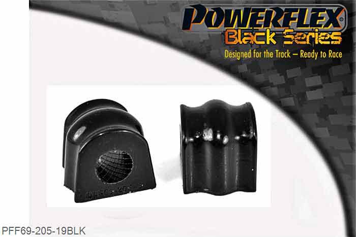 PFF69-205-19BLK, Subaru Impreza Turbo, WRX and Sti (GD,GG 00 to 07) Front Anti Roll Bar Bush,  19mm, 2 stuk(s) benodigd  per auto, 2 stuk(s) in verpakking, prijs per set van 2 stuk(s)