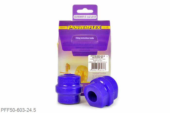 PFF50-603-24.5, Citroen Berlingo (2008-on), Front Anti Roll Bar Bush 24.5mm This bush replaces standard bush part number 5094.E6.  Measure bar diameter and select correct size for your car. 24.5mm, 2 stuk(s) benodigd  per auto, 2 stuk(s) in verpakking, prijs per set van 2 stuk(s)