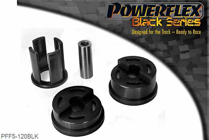 PFF5-120BLK, Mini Mini Generation 1 (R50/52/53) (2000 - 2006) Lower Engine Mount Large Bush, This replaces the complete original bush in bracket OE number: 22116756406, if you would like to fit an insert only then please use PFF5-107.   The bush comes with an insert giving the option to stiffen the mount up by fitting the insert into the voids enabling you to change the bush to suit your driving style., 1 stuk(s) benodigd  per auto, 1 stuk(s) in verpakking, prijs per set van 1 stuk(s)