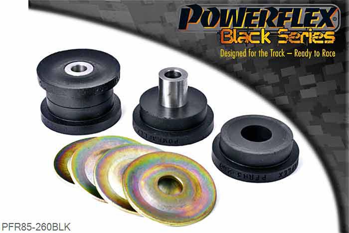 PFR85-260BLK, VW Golf MK2 (1985 - 1992) 4WD Rear Beam Mounting Bush, PFR85-260 fits models produced before 10/1994 on the Golf MK3 Syncro., 2 stuk(s) benodigd  per auto, 2 stuk(s) in verpakking, prijs per set van 2 stuk(s)