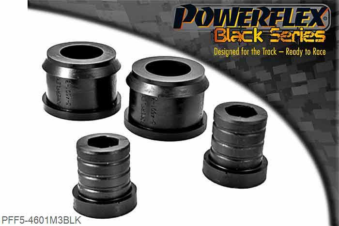 PFF5-4601M3BLK, BMW E46 3 Series M3 Front Wishbone Rear Bush, This part replaces original bush part number: 31122229857 and fits into original bracket part numbers: 31122229623, and 31122229624, fits M3 vehicles that have a thicker wishbone. 60mm, 2 stuk(s) benodigd  per auto, 2 stuk(s) in verpakking, prijs per set van 2 stuk(s)